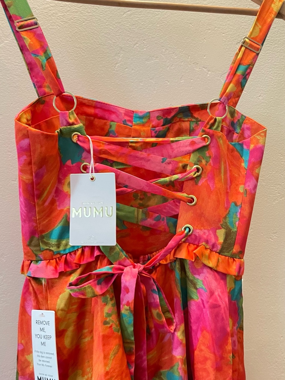 Show Me Your MuMu Lady Corset Maxi Dress — Hot Pink & Orange Floral - Picture 7 of 12